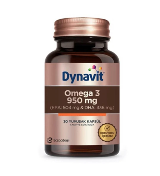Dynavit Omega 3 950 mg Takviye Edici Gıda 30 Yumuşak Kapsül ürün görseli 1