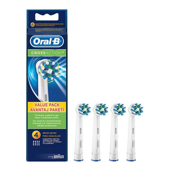 Oral-B Diş Fırçası Yedek Başlığı Cross Action 4 Adet ürün görseli 1