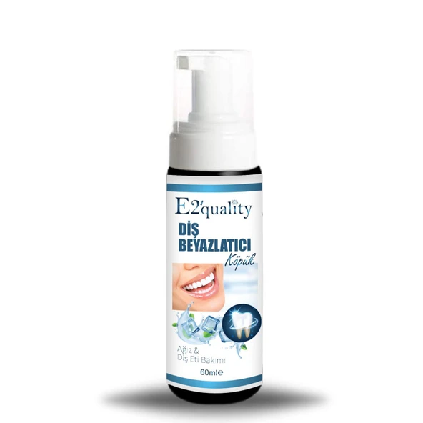 E2'quality Beyazlatıcı Ağız Hijyeni Ferahlatıcı Köpük Diş Macunu Florürsüz 60 ml ürün görseli 1
