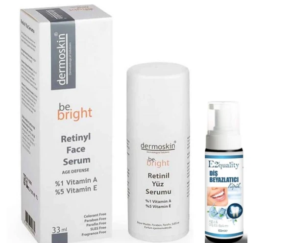 Dermoskin Be Bright Retinil Face Serum 33 ml - Diş Beyazlatıcı Köpük Hediye ürün görseli 1
