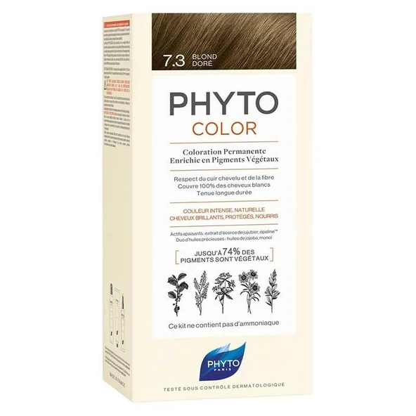 Phyto Phytocolor Bitkisel Saç Boyası 7.3 - Kumral Dore Yeni Formül ürün görseli 1
