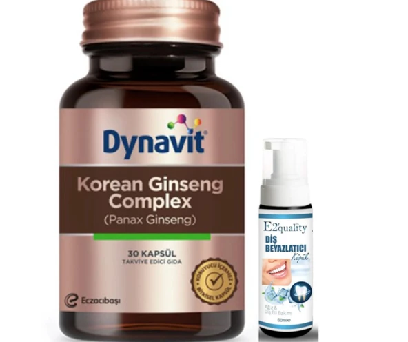 Eczacıbaşı Dynavit Korean Ginseng Complex Takviye Edici Gıda 30 Kapsül - Diş Beyazlatıcı Köpük Hediye ürün görseli 1