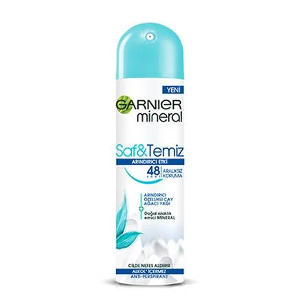 Garnier Saf & Temiz Deodorant Sprey 150ml ürün görseli 1