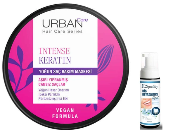 Intense Keratin Yoğun Saç Bakım Maskesi - Diş Beyazlatıcı Köpük Hediye ürün görseli 1
