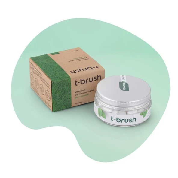 T-Brush Nane Aromalı Florürsüz Diş Macunu 90 Tablet ürün görseli 1