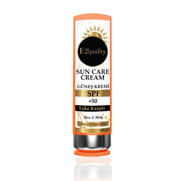 E2'quality Leke Karşıtı SPF 50+ Güneş Kremi Yüz ve Vücut İçin 100 ML ürün görseli 1