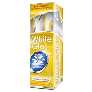 White Glo Sigara Lekeleri için Beyazlatıcı Diş Macunu 150 ml + FIRÇA HEDİYE ürün görseli 1