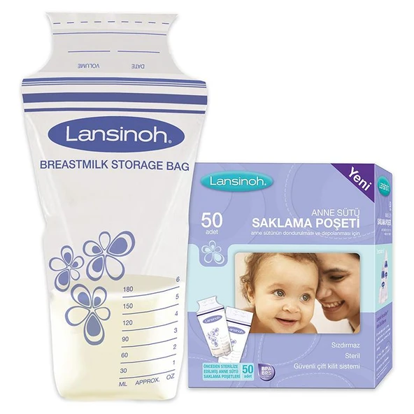Lansinoh Anne Sütü Saklama Poşeti 50 Adet ürün görseli 1