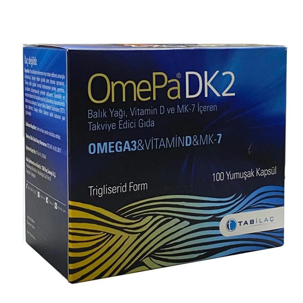 Omepa DK2 Omega 3 - Vitamin D - Menaq7 100 Yumuşak Kapsül ürün görseli 1