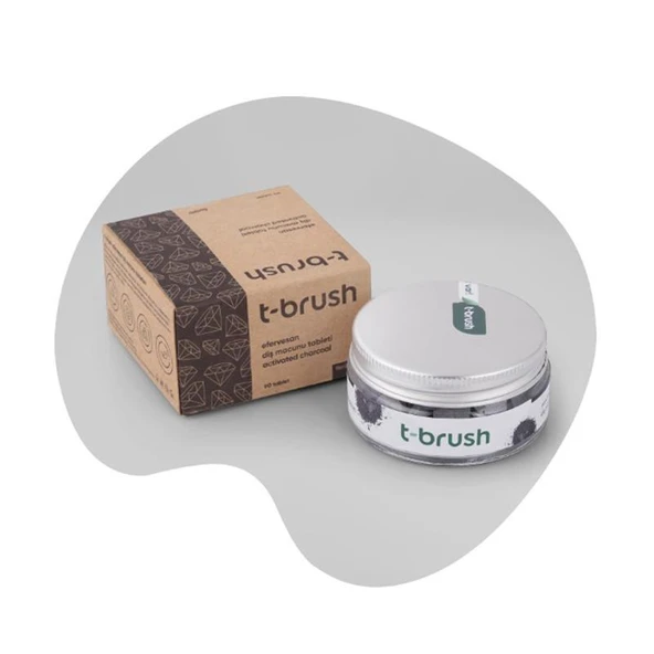 T-Brush Activated Charcoal Florürsüz Diş Macunu 90 Tablet ürün görseli 1