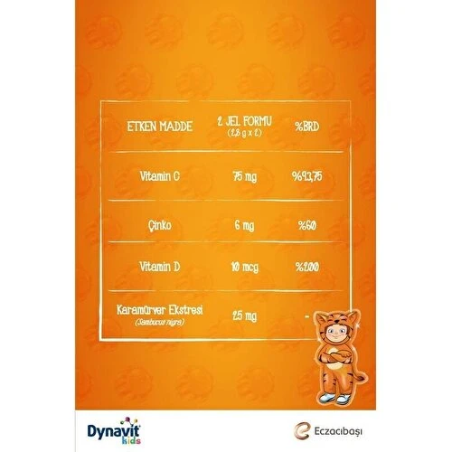 Dynavit Kids Immukid Gummies 60 Adet Çiğnenebilir Form - Resim 3