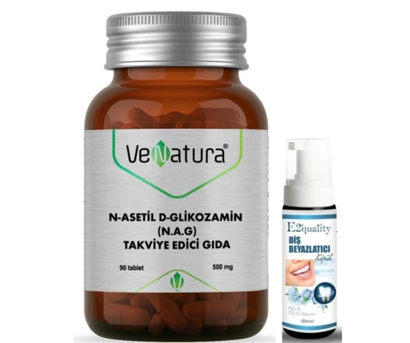 VeNatura N-Asetil D-Glikozamin Takviye Edici Gıda 90 Tablet  - Diş Beyazlatıcı Köpük Hediye ürün görseli 1