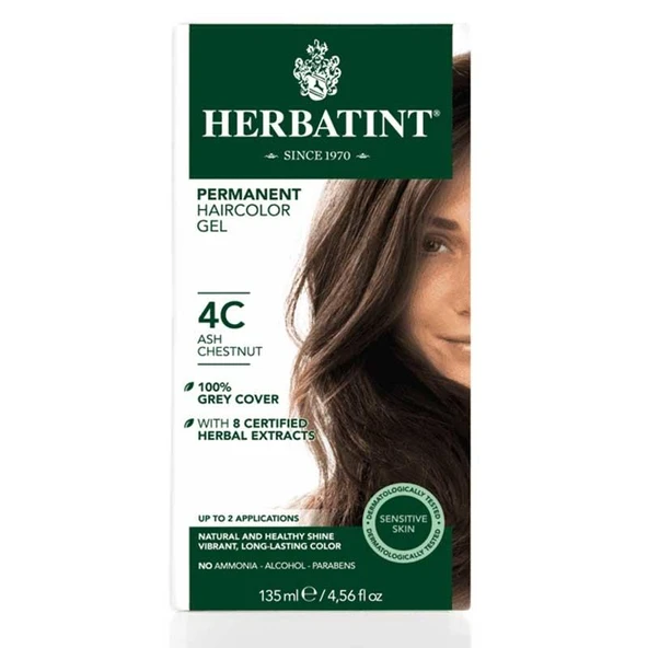 Herbatint Bitkisel Saç Boyası 4C Chatain Cendre ürün görseli 1