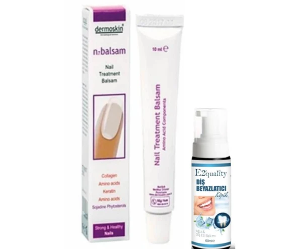 Dermoskin N-Balsam Tırnak Bakım Kremi 10ml  - Diş Beyazlatıcı Köpük Hediye ürün görseli 1