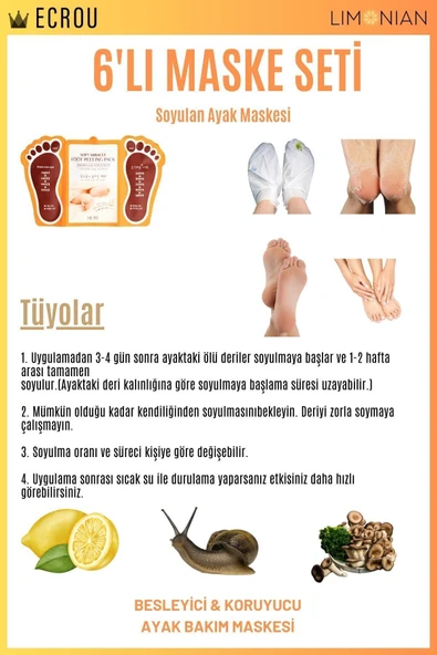 Soyulan Ayak Peeling Maskesi 6 Lı - Resim 4