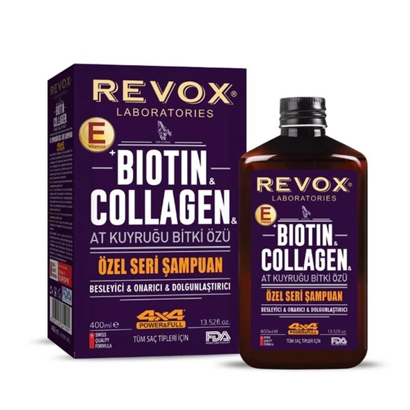 Revox Biotin Collagen At Kuyruğu Bitki Özü Şampuan 400 ml ürün görseli 1