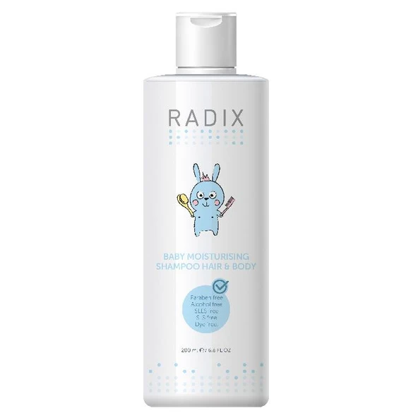 Radix Nemlendiricili Bebek Şampuanı Saç ve Vücut 200 ml ürün görseli 1