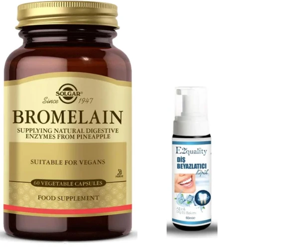 Solgar Bromelain 60 Kapsül - Diş Köpüğü Hediye ürün görseli 1