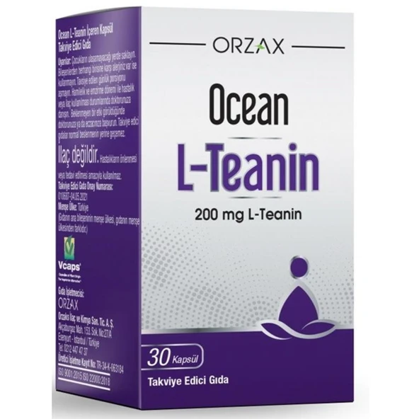 Orzax Ocean L-Teanin Takviye Edici Gıda 30 Kapsül ürün görseli 1