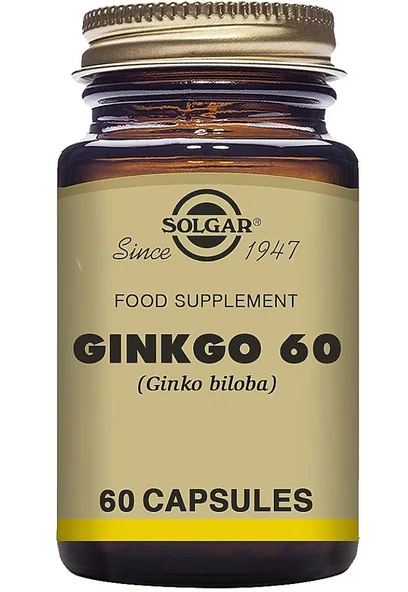 Solgar Gingko Biloba Leaf Extract 60 Kapsül ürün görseli 1