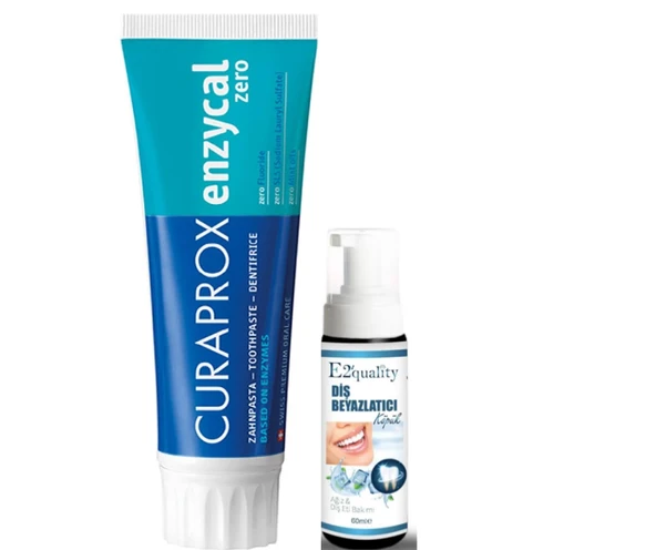 Curaprox Enzycal Zero Florürsüz Diş Macunu 75ml -  Diş Beyazlatıcı Köpük Hediye ürün görseli 1