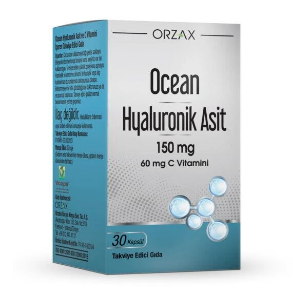 Ocean Hyaluronik Asit 150 mg 30 Kapsül - Diş Beyazlatıcı Köpük Hediye ürün görseli 1