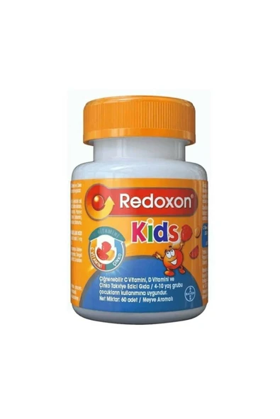 Redoxon Kids C Vitamini D Vitamini ve Çinko İçeren Çiğnenebilir Tablet 60 Adet ürün görseli 1