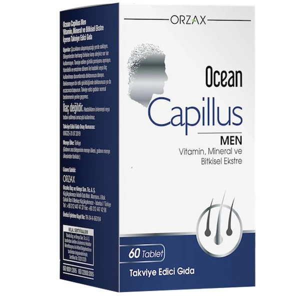 Orzax Ocean Capillus Men 60 Tablet - Diş Beyazlatıcı Köpük Hediye ürün görseli 1