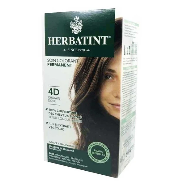 Herbatint Bitkisel Saç Boyası 4D Chatain Dore ürün görseli 1