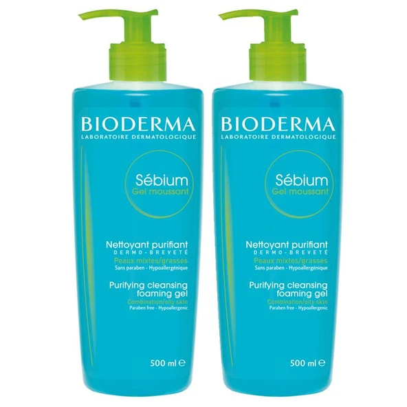 Bioderma Sebium Foaming Temizleme Jeli 2x500 ml ürün görseli 1