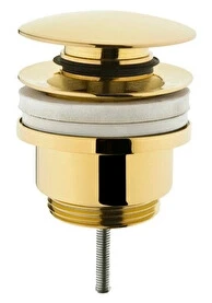 Artema Lavabo Süzgeci, Yuvarlak (Universal-Basmalı aç-kapa) Soft Altın, A4514974 ürün görseli 1
