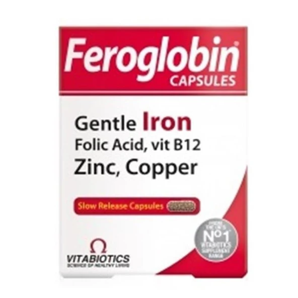 Vitabiotics Feroglobin Iron Takviye Edici Gıda 30 Kapsül ürün görseli 1
