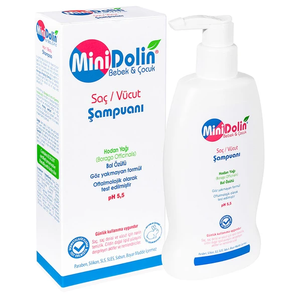 Dermadolin Minidolin Bebek ve Çocuk Saç Vücut Şampuanı 250ml ürün görseli 1