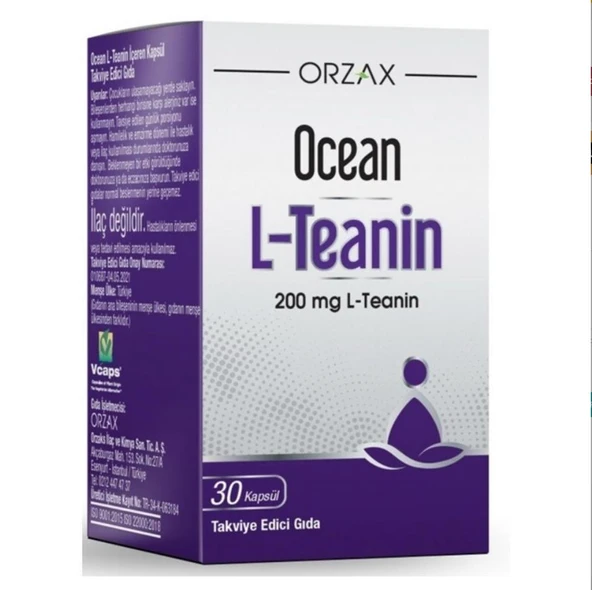 Orzax Ocean L-Teanin Takviye Edici Gıda 30 Kapsül ürün görseli 1