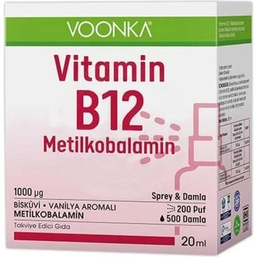 Voonka Vi̇tami̇n B12 Meti̇lkobalami̇n 20 ml ürün görseli 1
