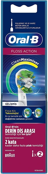 Oral-B Diş Fırçası Yedek Başlığı Floss Action CleanMaximiser 2 Adet ürün görseli 1
