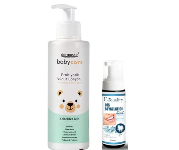 Dermoskin BabyCare Probiyotik Vücut Losyonu 230 ml- Diş Beyazlatıcı Köpük Hediye ürün görseli 1