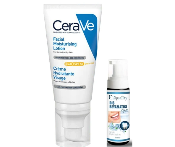 CeraVe Yüz Kremi SPF 50 52 ml - Diş Beyazlatıcı Köpük Hediye ürün görseli 1