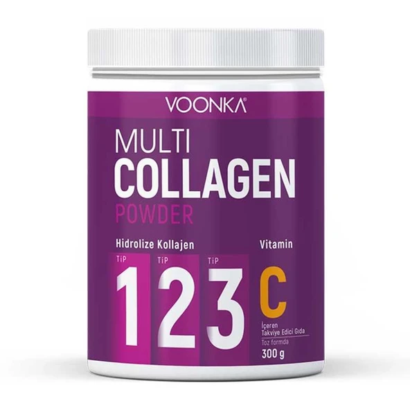 Voonka Multi Collagen Powder Vitamin C İçeren Takviye Edici Gıda 300 gr. ürün görseli 1