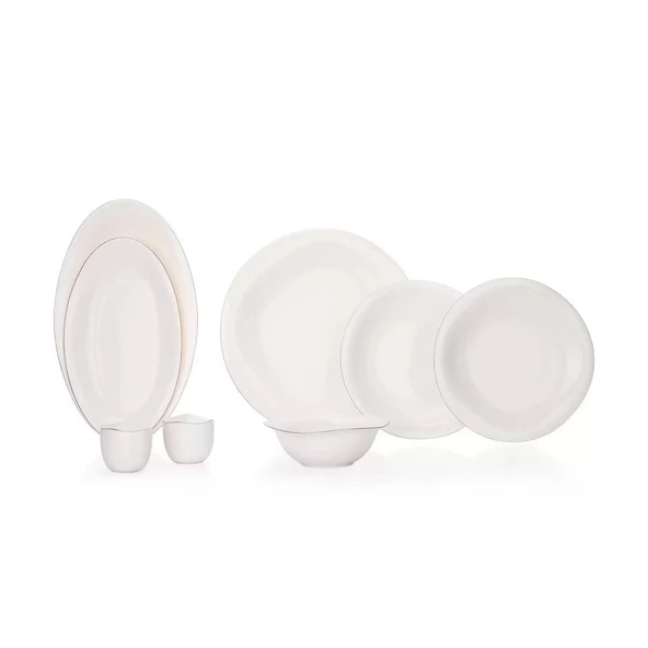 Schafer Superfine Bone Elixir Yemek Takımı 56 Parça-Platin - Resim 2