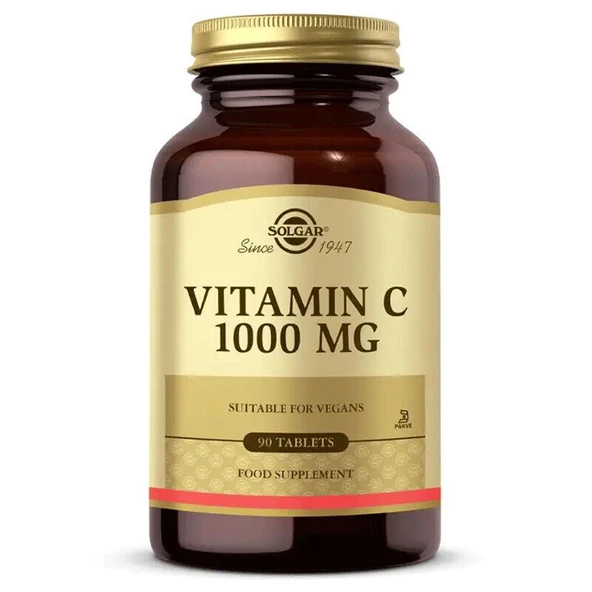 Solgar Vitamin C 1000mg 90 Tablet - Diş Beyazlatıcı Köpük Hediye ürün görseli 1