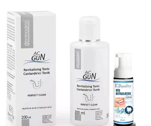 Dermoskin Acgun Canlandırıcı Tonik 200 ml - Diş Beyazlatıcı Köpük Hediye ürün görseli 1