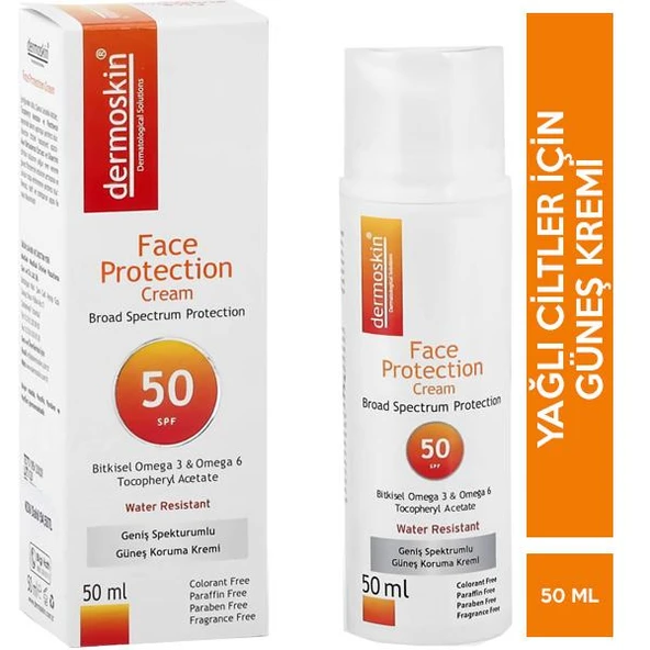 Dermoskin Face Protection Krem Spf 50 50 ML Su Bazlı Güneş Kremi - Diş Beyazlatıcı Köpük Hediye ürün görseli 1