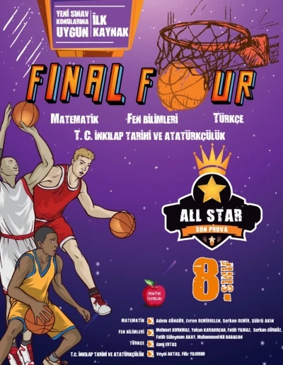 Newton Yayınları 8. Sınıf İlk Dönem All Star Final Four Test Kitabı ürün görseli 1