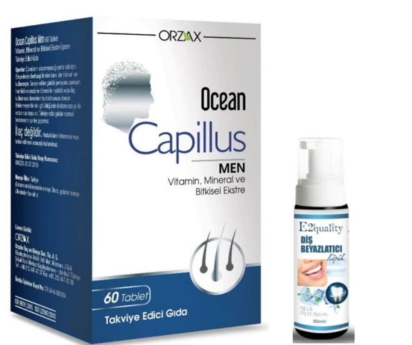 Orzax Ocean Capillus Men 60 Tablet - Diş Beyazlatıcı Köpük Hediye ürün görseli 1