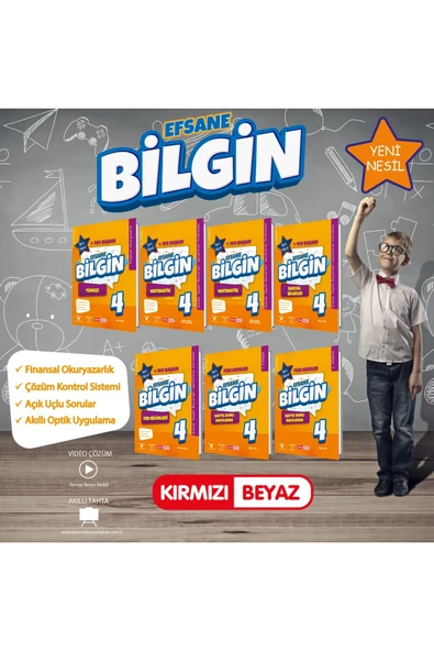 Kırmızı Beyaz 4. Sınıf Efsane Bilgin Set ürün görseli 1