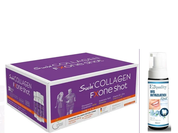 Suda Collagen Fxone Shot Orange 60 ml x 30 Shot - Diş Beyazlatıcı Köpük Hediye ürün görseli 1