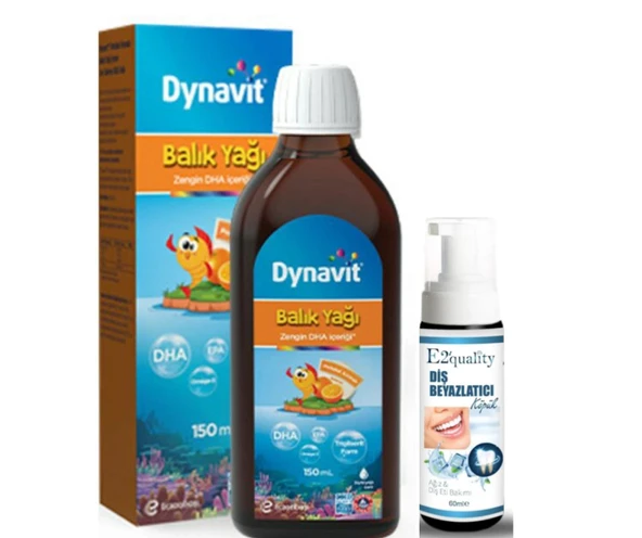 Eczacıbaşı Dynavit Portakal Aromalı Balık Yağı 150 ml- Diş Beyazlatıcı Köpük Hediye ürün görseli 1