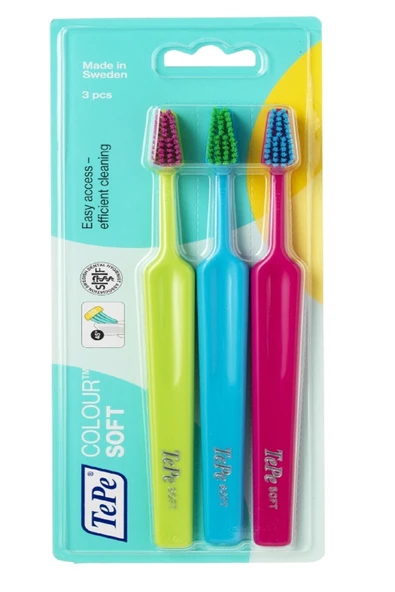 TePe Select Soft Renkli 3'lü Diş Fırçası ürün görseli 1