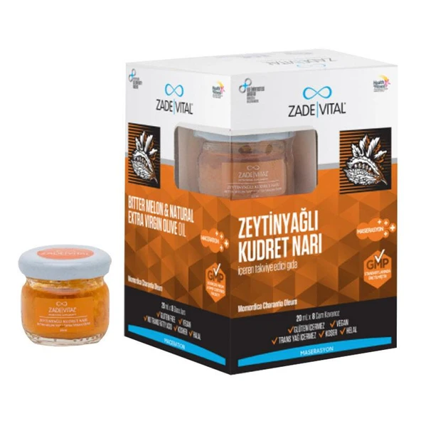 Zade Vital Zeytinyağlı Kudret Narı 8x20 ML Cam Kavanoz - Diş Beyazlatıcı Köpük Hediye ürün görseli 1